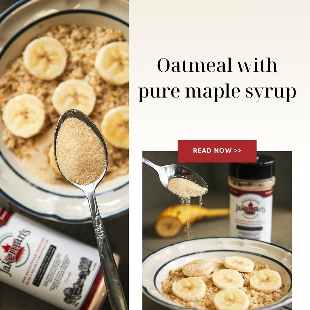 Healthy Oatmeal with Pure Maple Syrup