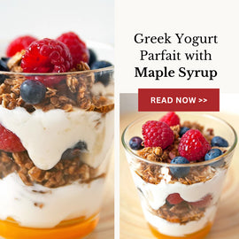 greek yogurt parfait with maple syrup