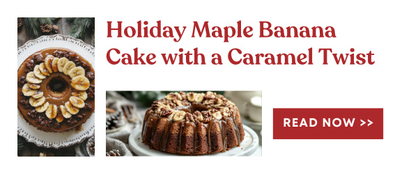 Holiday Maple Banana Cake with a Caramel Twist