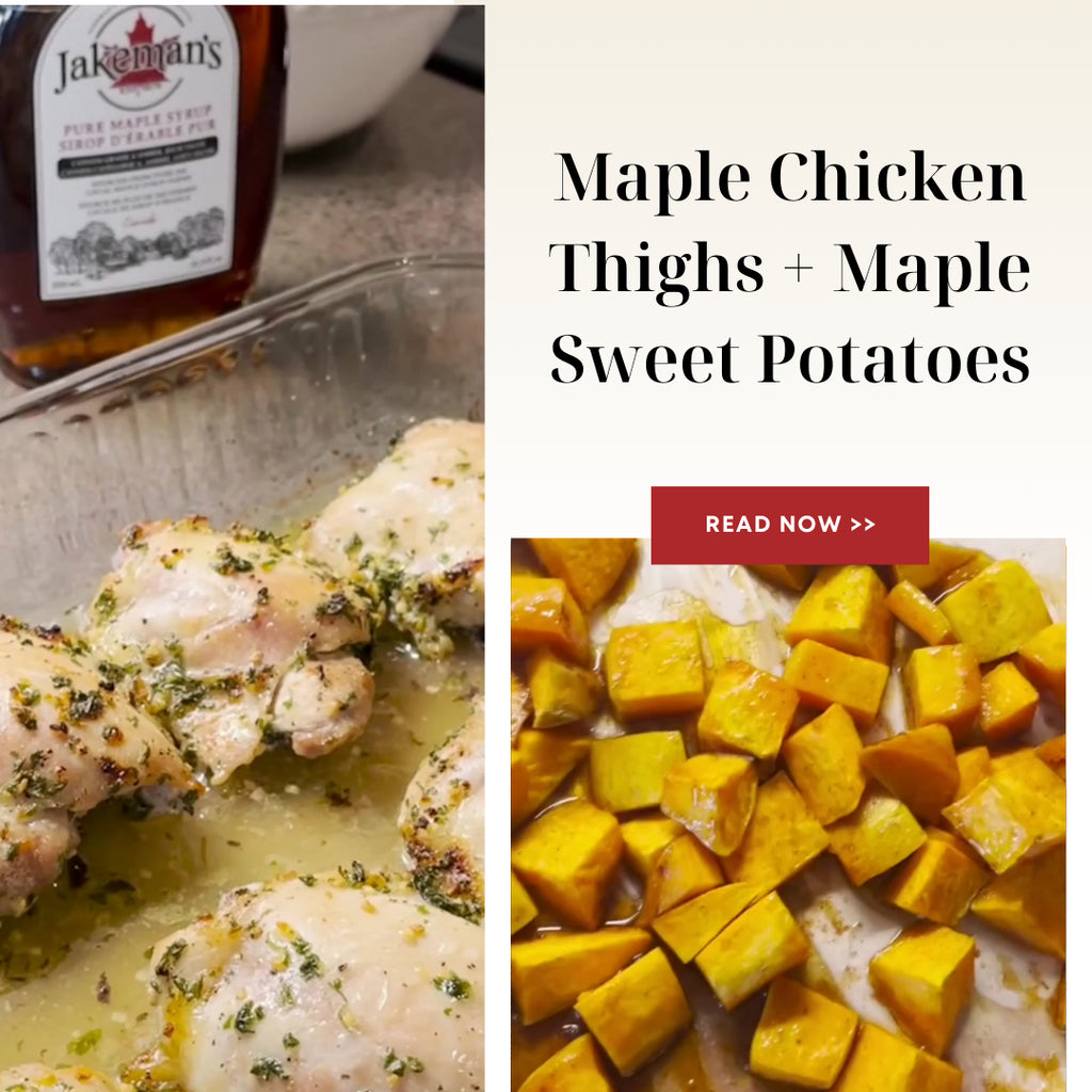Maple Magic for the Holidays: Chicken Thighs + Sweet Potatoes Delight