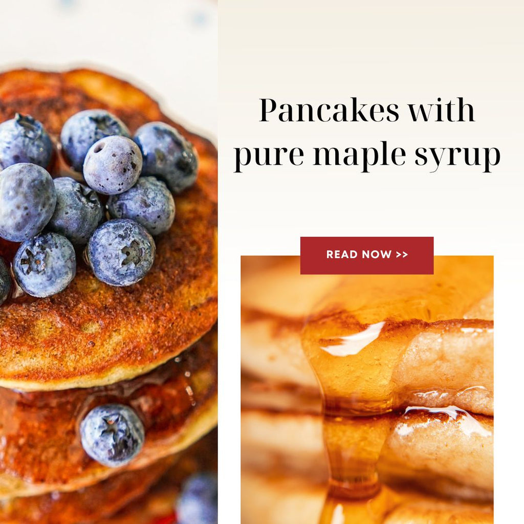 Pancakes with pure maple syrup