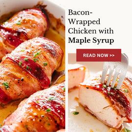bacon-wrapped chicken with maple syrup