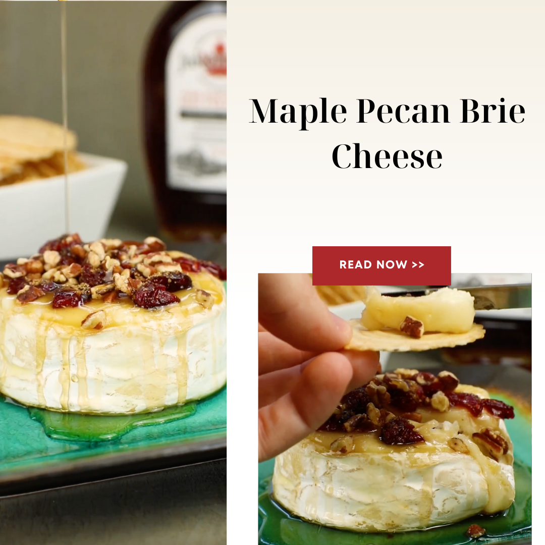 Maple Pecan Brie Cheese Jakeman's Maple Syrup